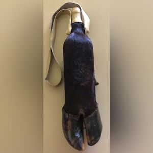 Brand New Unique Black and Brown Real Fur/Leather Hoof Drinking Bottle.